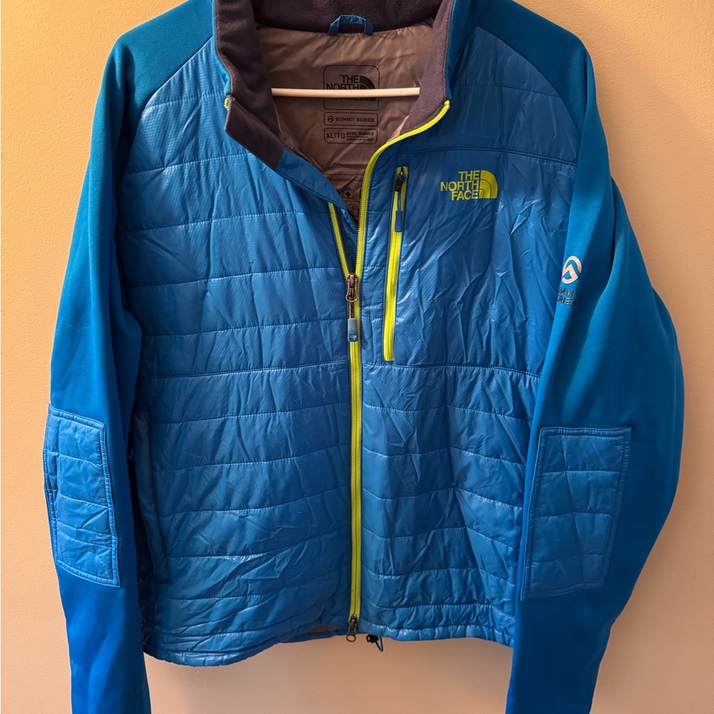 The North Face Teal Jacket with Lime Highlights